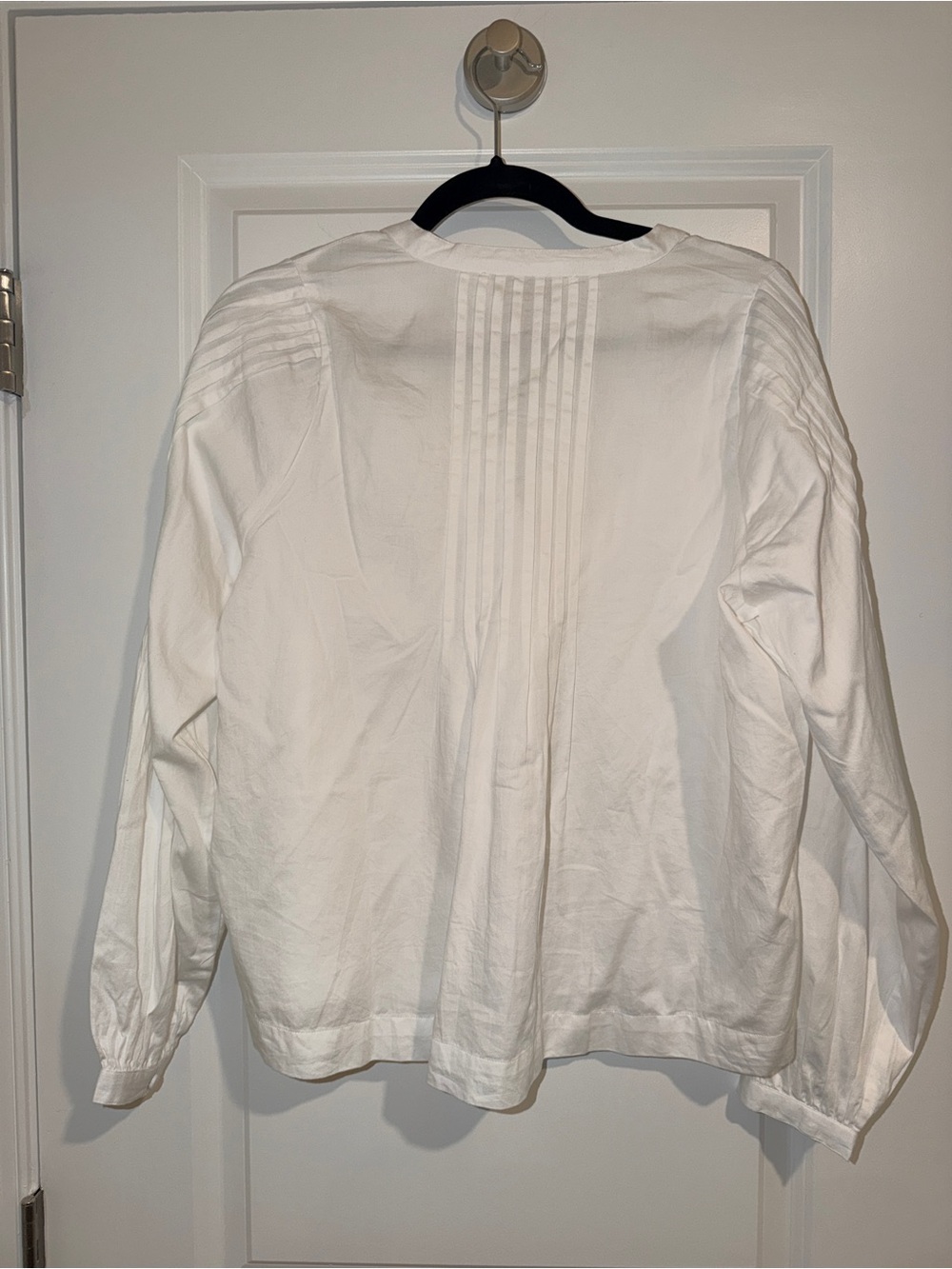 Love The Label/Size Medium
Women's White Pintuck Popover Blouse - Picture 3 of 5